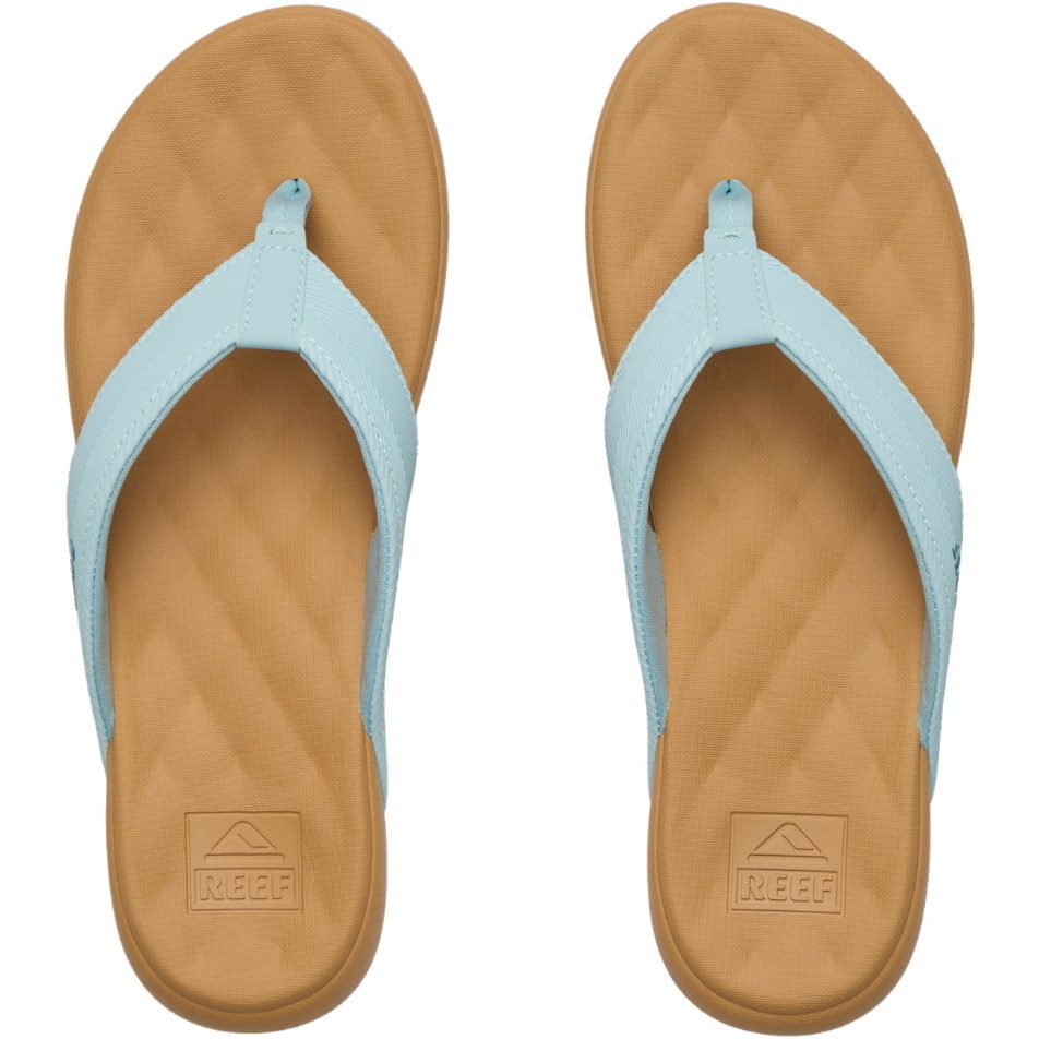 2026 Reef Womens Cushion Melody Flip Flops CJ8711 - Blue Haze / Doe